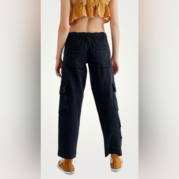 Free People Black Tahiti Cargo Pants - Picture 3 of 13